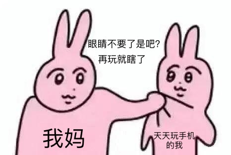 眼睛不要了是吧?再玩就瞎了我妈天天玩手机的我发表情gif搞笑图片
