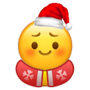 小笑脸圣诞衣圣诞帽表情包发表情gif搞笑图片