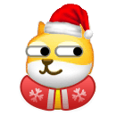 doge圣诞衣圣诞帽表情包发表情gif搞笑图片