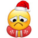 委屈小黄脸圣诞衣圣诞帽表情包发表情gif搞笑图片