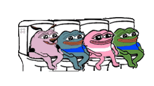 (一起蹲马桶)发表情gif搞笑图片