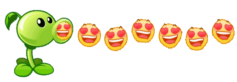 豌豆射手爱了 emoji 表情包发表情gif搞笑图片