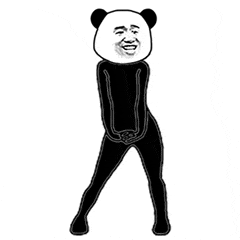熊猫头跳舞动图发表情gif搞笑图片