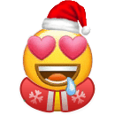 花痴小黄脸圣诞衣圣诞帽表情包发表情gif搞笑图片