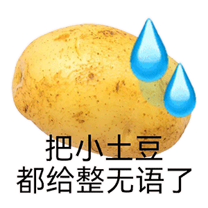 把小土豆都给整无语了发表情gif搞笑图片