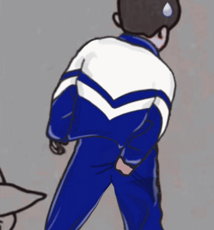 挠痒痒挠屁股GIF流汗表情包发表情gif搞笑图片