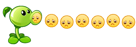 豌豆射手×小黄脸委屈发表情gif搞笑图片