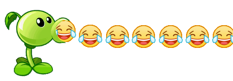 豌豆射手发射哭笑不得 emoji发表情gif搞笑图片