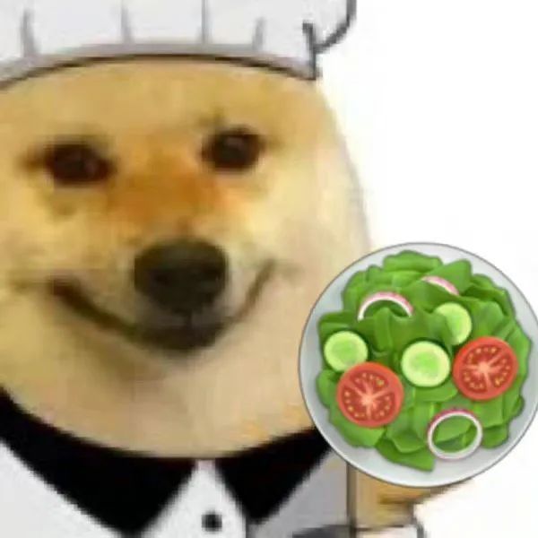 小狗厨师表情包蔬菜沙拉发表情gif搞笑图片