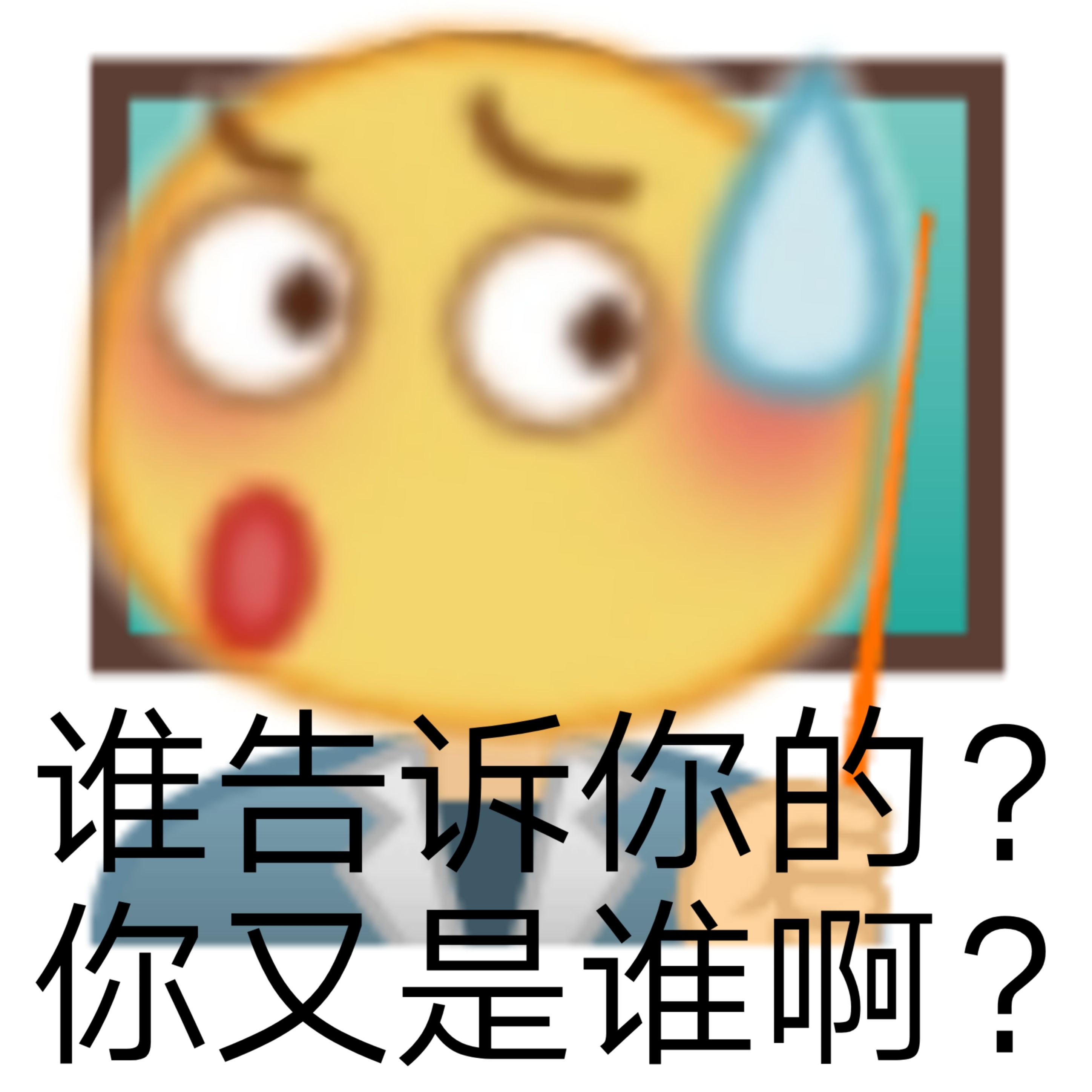 谁告诉你的?你又是谁啊?发表情gif搞笑图片