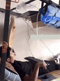 难道这才是休假的正确姿势？创意gif搞笑图片