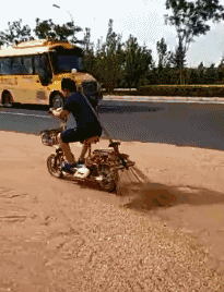 只要思想不滑坡，办法总比困难多创意gif搞笑图片