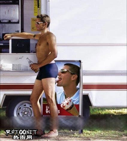 经典的借位艺术创意gif搞笑图片