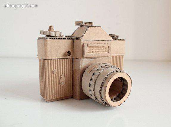 创意废纸合手工照相机模型创意gif搞笑图片