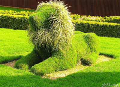 绿色小狗创意gif搞笑图片