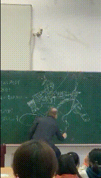 大学老师还是有两把刷子的创意gif搞笑图片