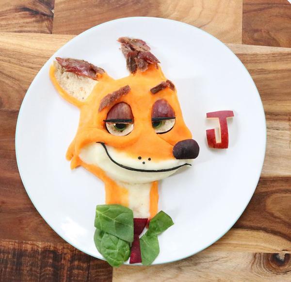 盘子里面的小狐狸创意gif搞笑图片