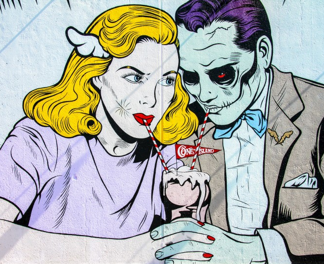 情人节情侣墙面diy创意艺术涂鸦图创意gif搞笑图片