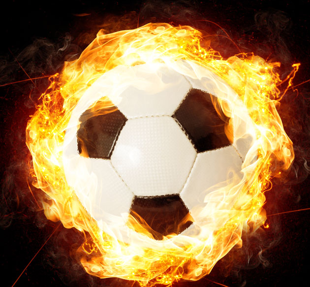 燃烧着的足球创意设计摄影高清图片创意gif搞笑图片