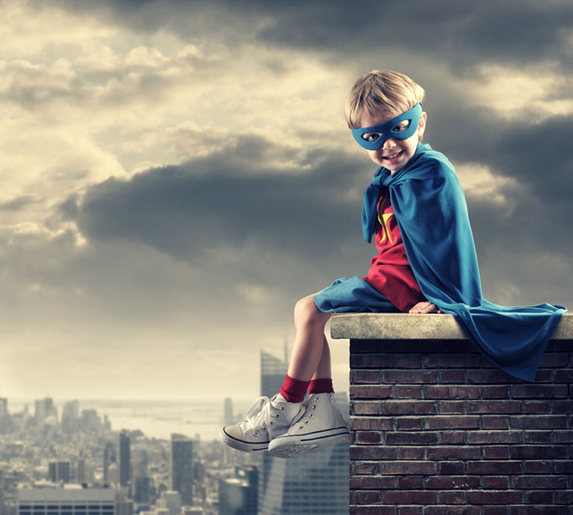 小孩子英雄梦超人创意设计摄影高清图片创意gif搞笑图片