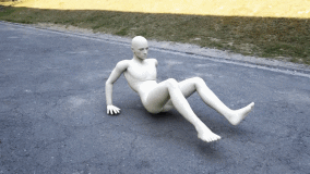 创意3D人物消失无限循环动态图创意gif搞笑图片