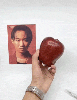 创意的苹果人物雕刻图创意gif搞笑图片