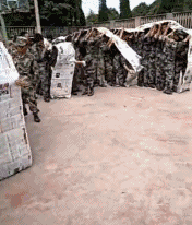 创意的军训游戏动图创意gif搞笑图片