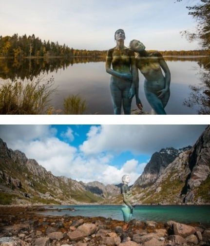 创意的人体彩绘图创意gif搞笑图片