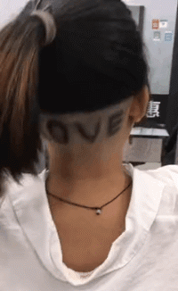 搞笑创意的女生非主流发型图创意gif搞笑图片