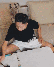 搞笑创意的画眉毛技巧方法创意gif搞笑图片