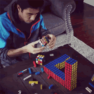 模仿摆好后出现了视觉效应创意gif搞笑图片