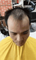 剃发前和剃发后创意gif搞笑图片