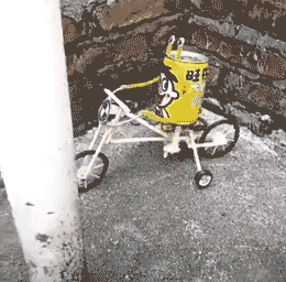 易拉罐变废为宝创意gif搞笑图片