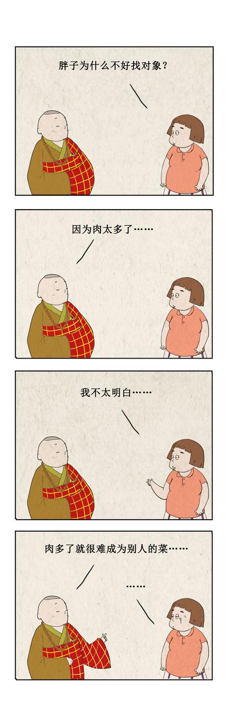 胖子为什么不好找对象？动画漫画gif搞笑图片