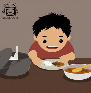 这就是为什么你不知不觉就吃多了的原因动画漫画gif搞笑图片