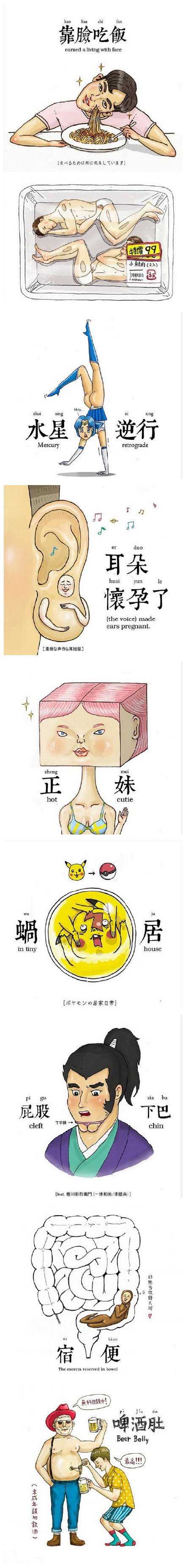 一组脑洞清奇的插画解释现在的流行语动画漫画gif搞笑图片