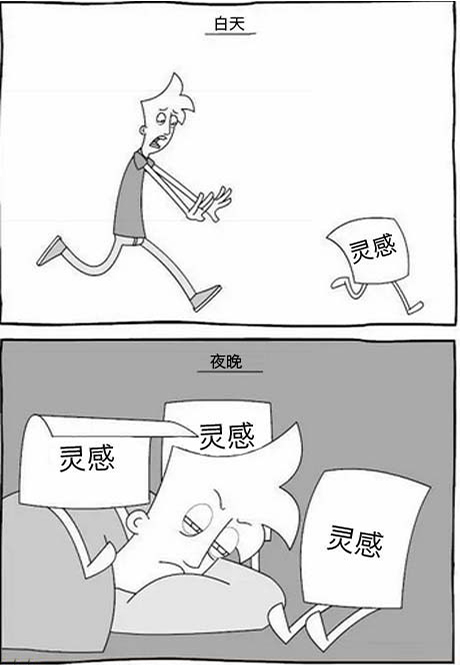 灵感在放松的时候就会跑粗来动画漫画gif搞笑图片