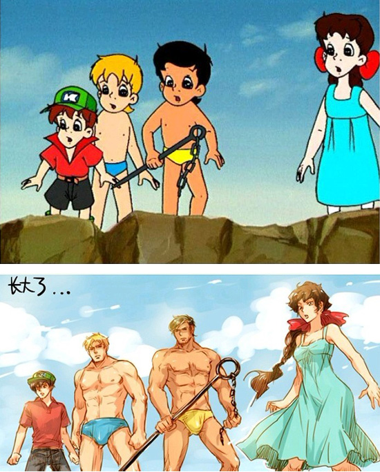 长大后的小可爱们动画漫画gif搞笑图片