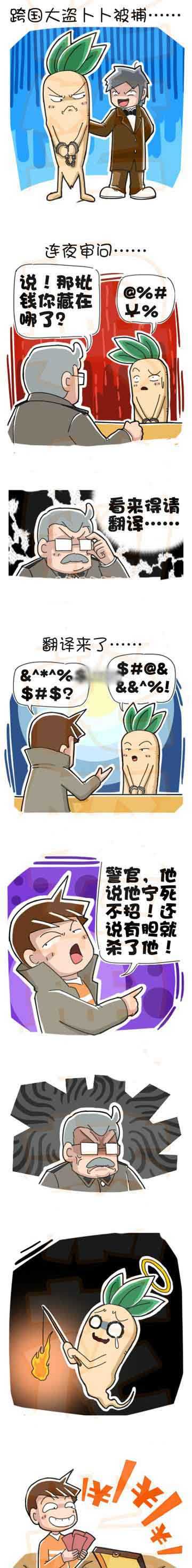 跨国大盗卜卜被捕动画漫画gif搞笑图片