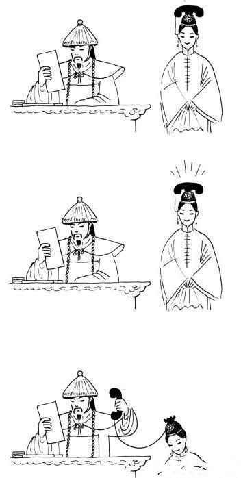 古代发髻应该是这样子的动画漫画gif搞笑图片