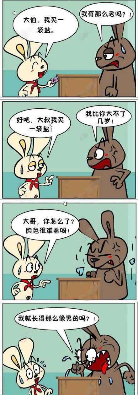 我就长得那么像男的吗？动画漫画gif搞笑图片