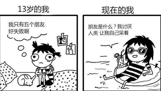 如果我也有这种感觉，说明已经强大到足以独处了动画漫画gif搞笑图片