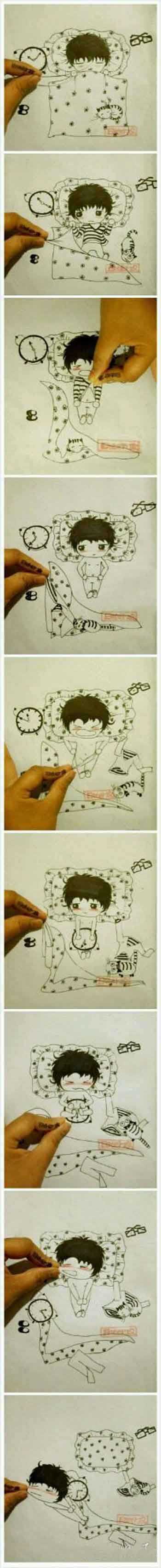 睡货的世界啊，有木有戳中你动画漫画gif搞笑图片