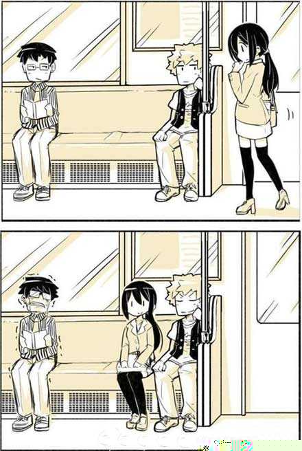 妹纸，你不能中立点么动画漫画gif搞笑图片