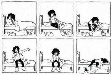 早晨那最让人纠结的一刻！动画漫画gif搞笑图片