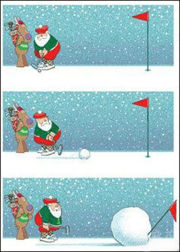 早提醒你这天气不能打高尔夫的动画漫画gif搞笑图片