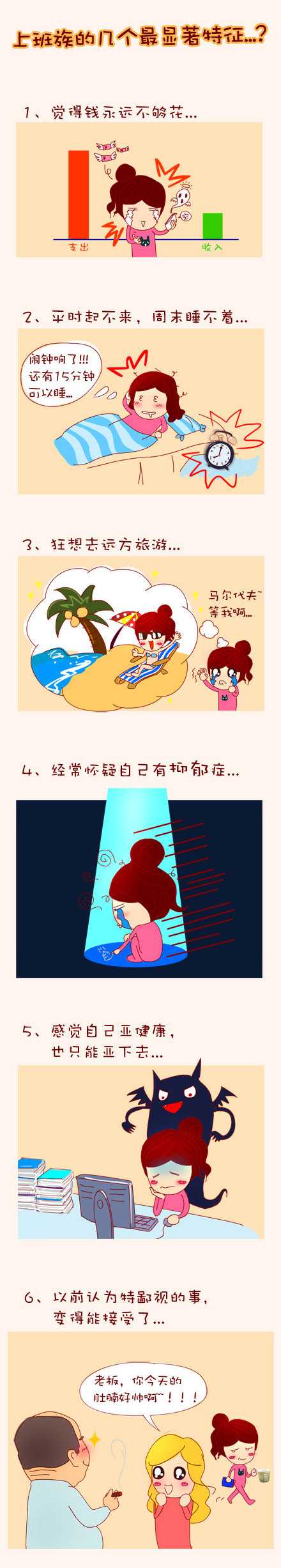 上班族的几个最显著特征？动画漫画gif搞笑图片