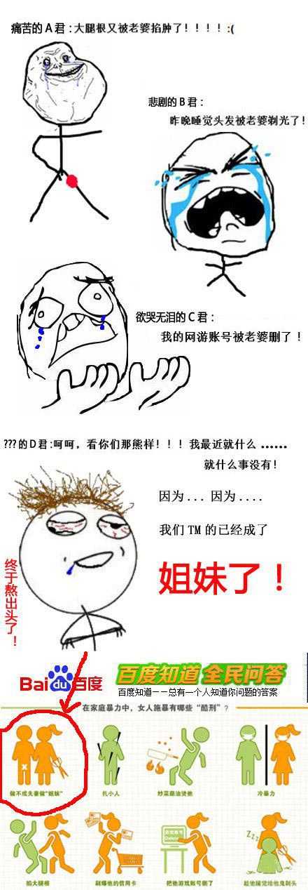 我终于不再被老婆欺负了！动画漫画gif搞笑图片