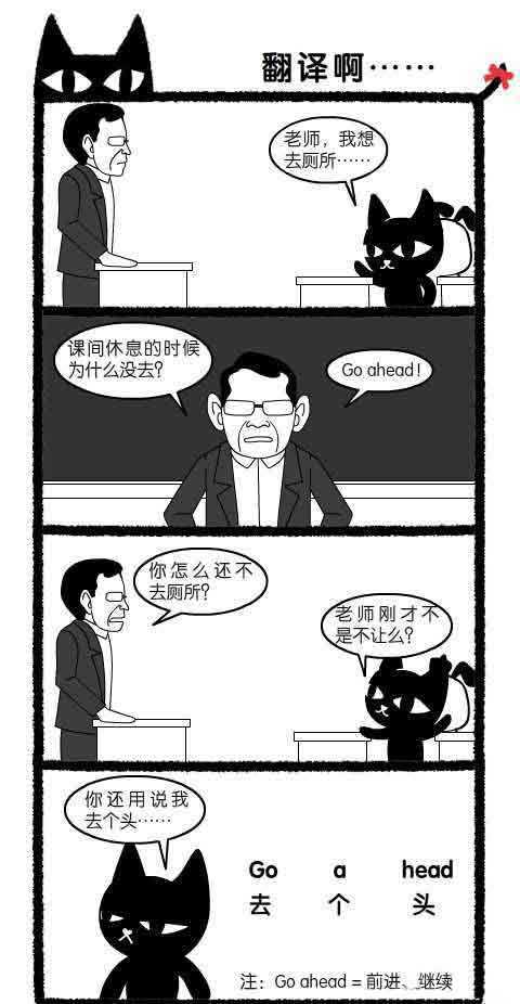 go ahead! 去个头动画漫画gif搞笑图片