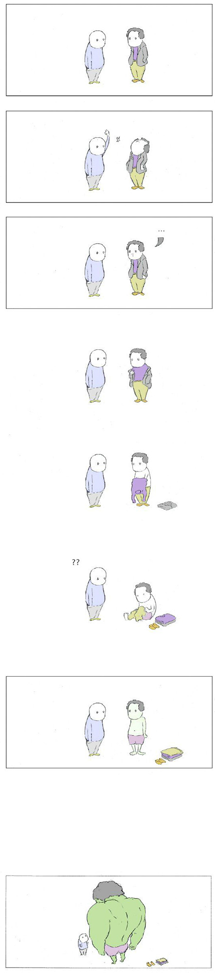 绿巨人的正确变形方式动画漫画gif搞笑图片